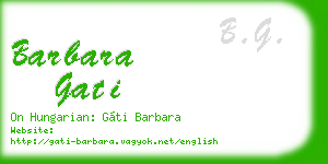 barbara gati business card