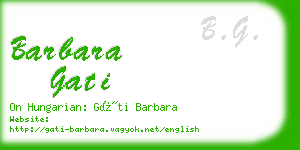barbara gati business card
